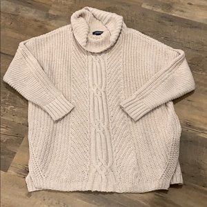 LANDS’END cowl neck sweater